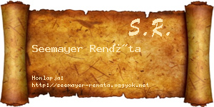 Seemayer Renáta névjegykártya